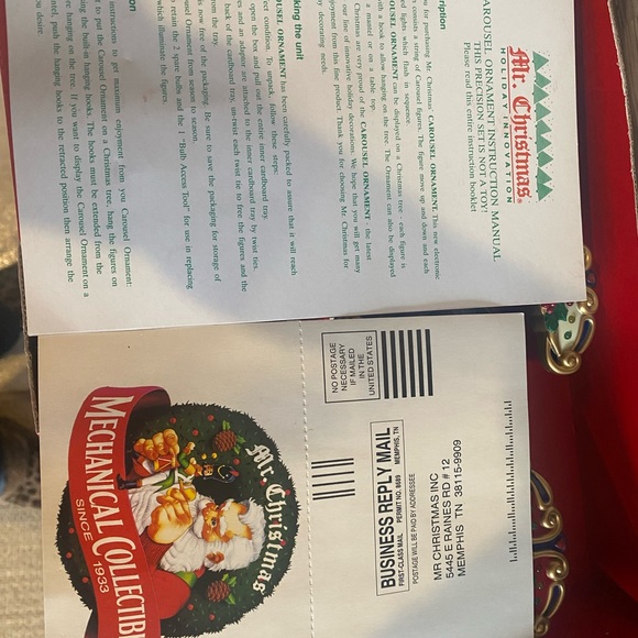 Mr. Christmas Carousel Ornaments Circus Animals Elephant Tiger Horse Animated - Picture 7 of 8